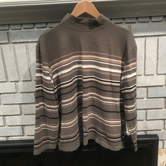 croft & barrow Tops - Mock neck, striped Shirt